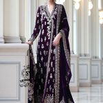 Velvet Bridal Dresses Heavy Embellished Velvet Angrakha Designs Dansville New York USA Formal Dresses