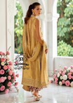 Get ready to make every occasion special with this gold straight shirt. The contrasting trousers are meticulously embroidered with intricate designs of mukesh, dabka, naksi, and zardozi, giving them a shimmering sparkle.