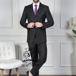 Men's Three-Piece Tailored Suits Canberra Australia Men's Suit with Waistcoat Stylish Black Suits