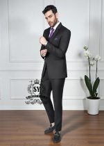 Men's Three-Piece Tailored Suits Canberra Australia Buy Bespoke Men's Suit with Waistcoat Stylish Black Suits