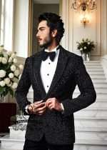 Pakistani Designer Black Royal Tuxedo Diamond Bar California CA USA Good Looking Mens Velvet Tuxedo