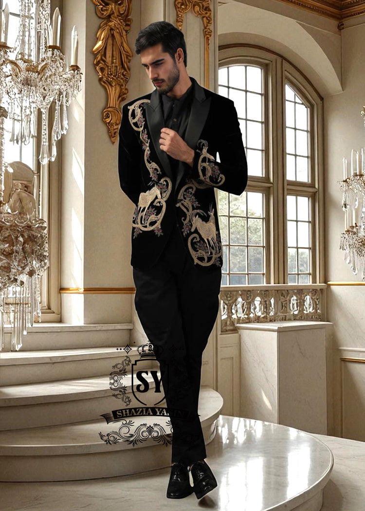 Tuxedo5a Luxury Tuxedo for Weddings and Receptions Madison Heights Michigan MI US Stylish Embroidered Tuxedo Suits