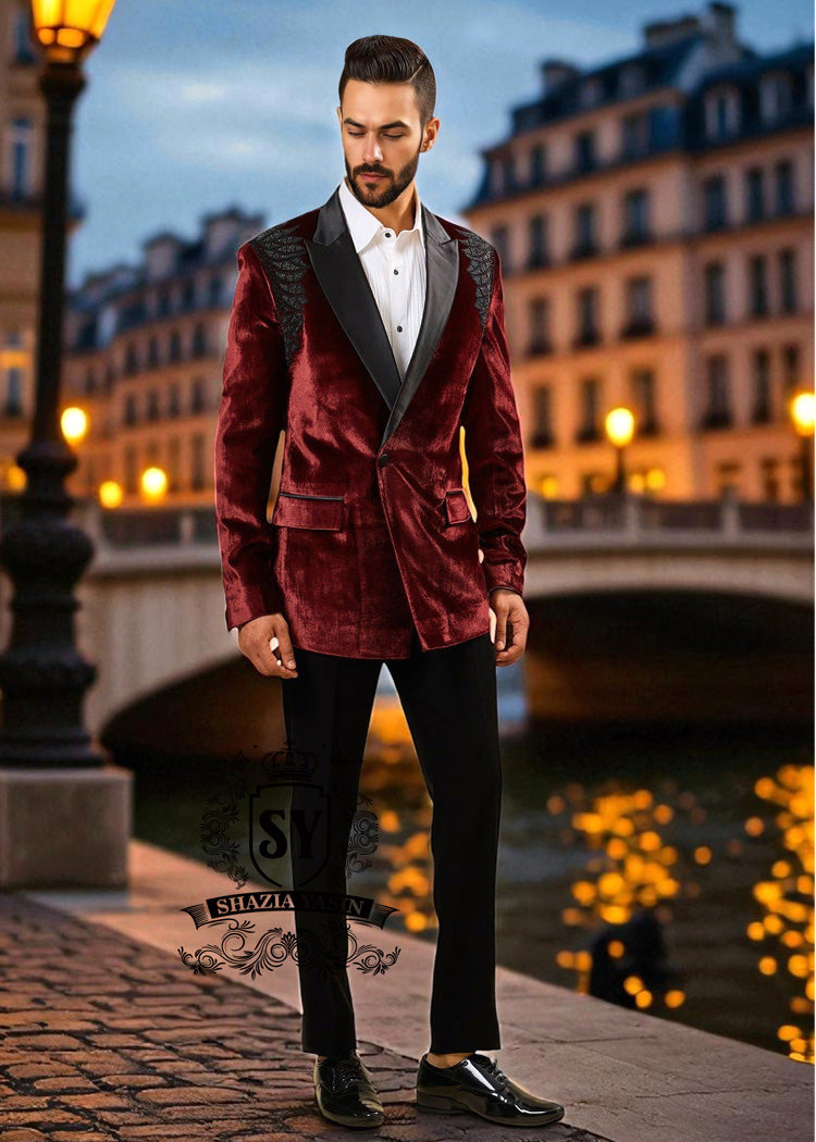 Tuxedo9a Velvet Tuxedo for Men's Fairfax Maryland Gorgeous Men's Tuxedo Suits Designer Suits for Men Designer Formal Wear for Men