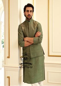 Olive Men's Waistcoat St. Petersburg Florida USA Latest Waistcoat Designs Designer Wedding Waistcoats