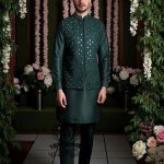 Buy Fully Embroidered Waistcoats For Men Tyne and Wear London UK Mirror work Men's Waistcoat for Mehndi Ceremony
