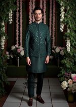 Buy Fully Embroidered Waistcoats For Men Tyne and Wear London UK Mirror work Men's Waistcoat for Mehndi Ceremony