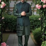 Slim Fit Deep Teal Embroidered Waistcoat Hialeah Florida USA Men's Waistcoats Suit for Mehndi Mayon Ceremony
