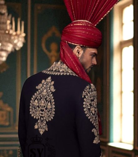 Pakistani Designer Wedding Turban Durham England UK Aitchison Turban Menswear Sherwani Turban