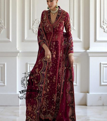 Latest Angrakha Pishwas for Wedding Lincolnwood Illinois USA Pakistani Lehenga for Wedding