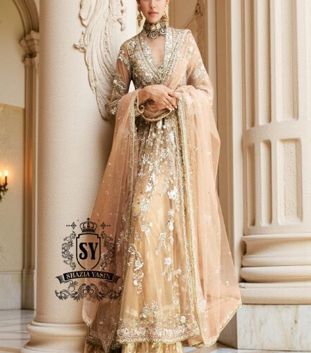 Long Angrakha Style for Nikah Wedding San Diego California USA Buy Designer Angrakha Pishwas Bridal Dresses