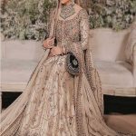 Ivory Crocus Kalidar Shirt with Gold Lehenga