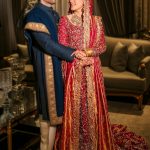NCS Red Balsam Peshwas and Lehenga Bridal Wear