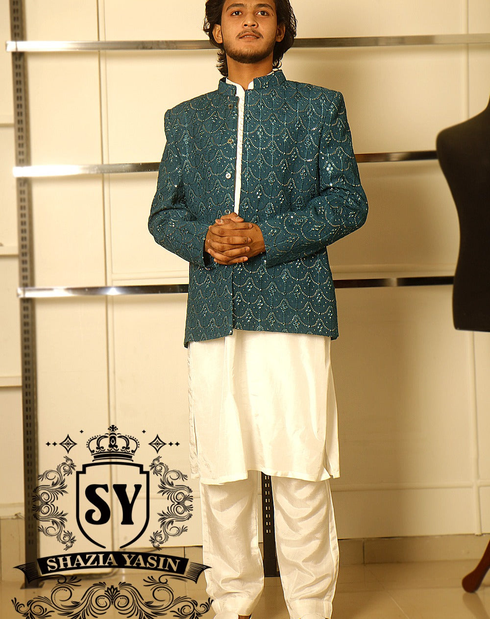 prince-coat-men-103c Trendy Prince Coat dress Caribbean current Color One of the Gems of our Latest Collections - Image 1