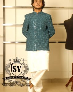 Trendy Prince Coat dress Caribbean current Color One of the Gems of our Latest Collections - Image 4