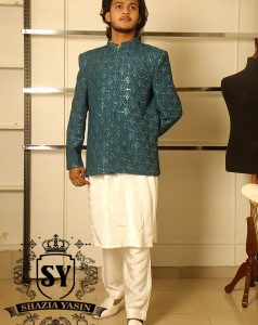 Trendy Prince Coat dress Caribbean current Color One of the Gems of our Latest Collections - Image 6