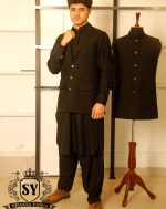 Eid Exclusive Classic Black Waistcoat Elegance for all occasions dressing men on the most important days - Image 3