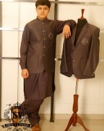 Medium Taupe Waistcoat suit with Kameez Shalwar timeless sophisticated and perfect for the modern groom & his grooms men - Image 3