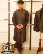 Medium Taupe Waistcoat suit with Kameez Shalwar timeless sophisticated and perfect for the modern groom & his grooms men - Image 5
