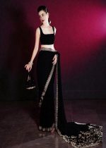 Buy Velvet Saree Dresses Pakistani - Velvet Saree Dress Luxury Designer Clothing | High-End Saree Women Fashion