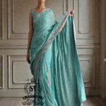 Heavy Bridal Azure Saree for Indian Bridal Wear Buy Indian Designer Saree Online UK, USA, Canada, Australia