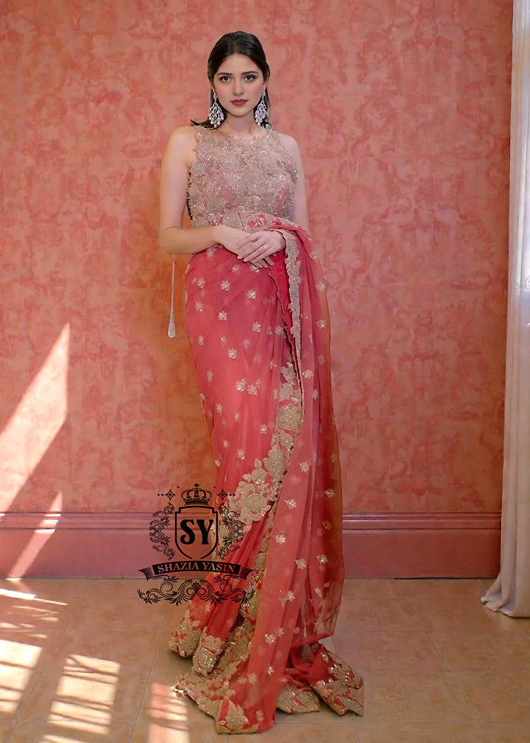 wedding-saree-16A Enchanting Roman Saree - Image 1