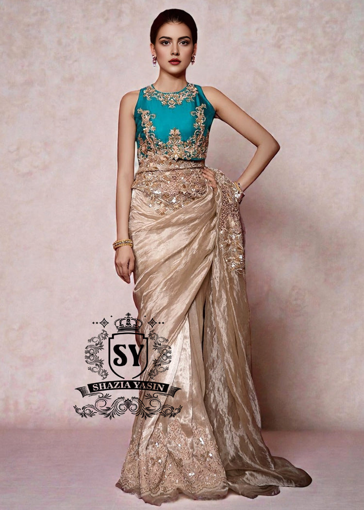 wedding-saree-21A Designer Bridal Wear Saree Ideas Sugarland Texas TX USA Pakistani Wedding Saree Trendy Designs Collection