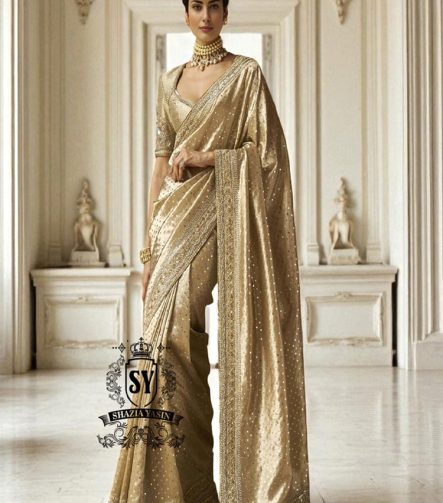 Embellished Bridal Macaroni Saree Dress Pakistani Wedding Saree Online Bridgeview Illinois USA